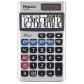 dual power 12 digit leather portfolio with calculator SL-520P